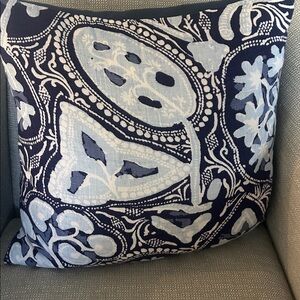 Decorative Pillow Covers (2) - Thibaut Cochin Linen in Navy
